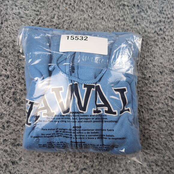 Hawaii Hoodie Men Extra Large Blue Sweater Aloha Beach Destination Surf Zip Up - Picture 6 of 6